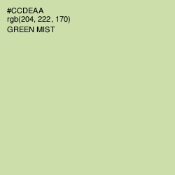 #CCDEAA - Green Mist Color Image